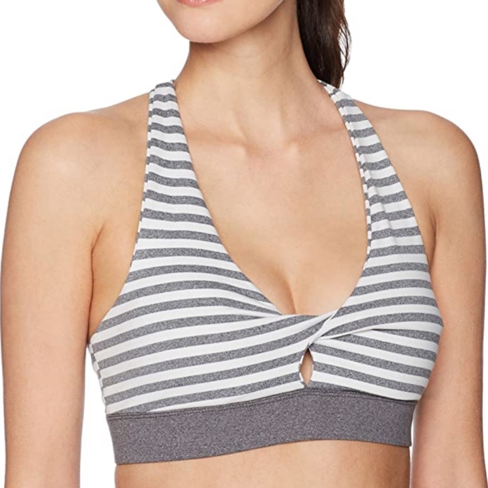 Splendid Activewear Yoga Twist Striped Bra Z21-19